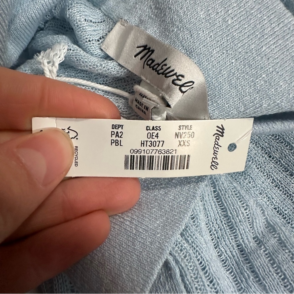 Madewell pale blue Short-Sleeve Polo Sweater Tee - Picture 4 of 4